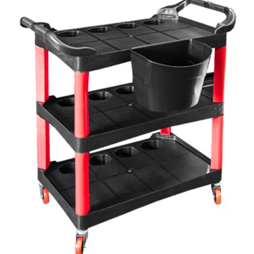 AuTech - пластиковый стол на колесиках с боковым ведром (место полировщика)