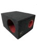Короб под сабвуфер люкс 10" (25см) с трубой красный 46L (К.2.13)