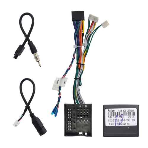 Комплект проводов для установки в VW, Skoda 2003+ (основной 40 pin, антенна, USB, CAN)