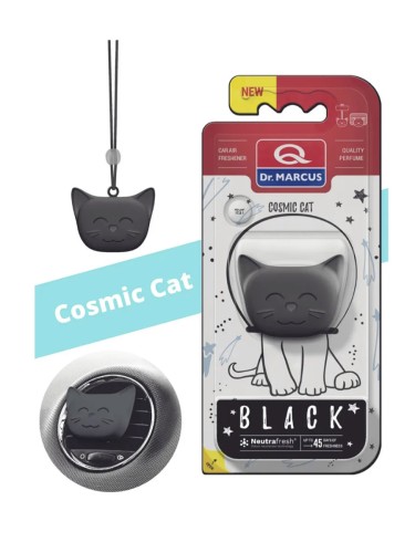 Dr.Marcus Cosmic Cat - подвесной автомобильный ароматизатор black