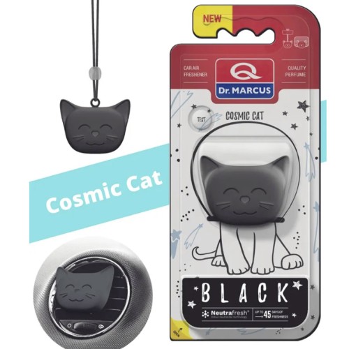 Dr.Marcus Cosmic Cat - подвесной автомобильный ароматизатор black