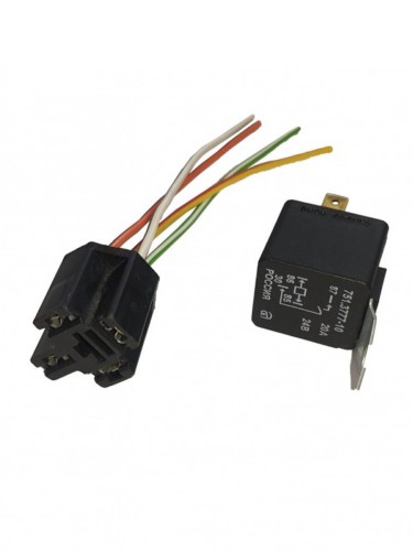 Реле 4-х контактное 24V c колодкой