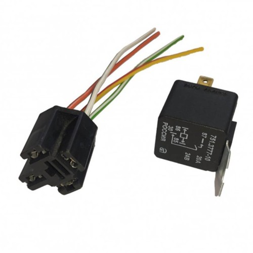 Реле 4-х контактное 24V c колодкой