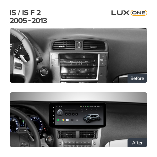 Штатная магнитола Teyes Тиайс Lux One 4+32Gb 12.3" Lexus IS F 200D 220D 250 250C 300 350 350C 2 XE20 2005-2013