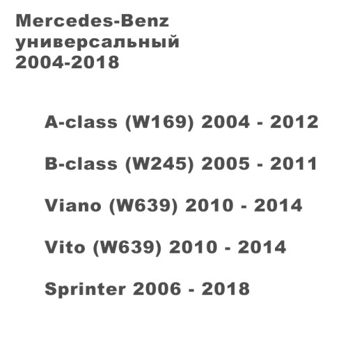 Установочный комплект Wide Media 7" для Mercedes-Benz универсальный 2004-2018