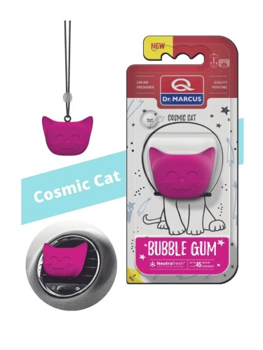 Dr.Marcus Cosmic Cat - подвесной автомобильный ароматизатор bubble gum