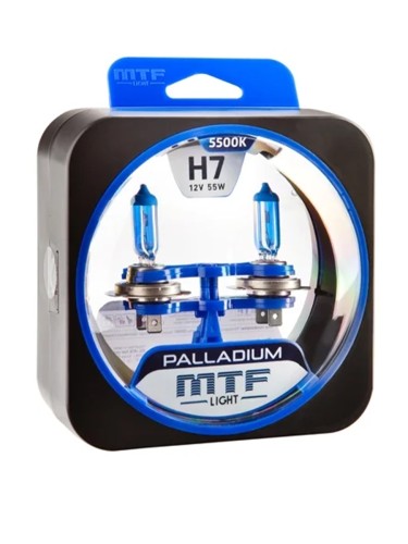 Галогенная лампа MTF Light Palladium H7 12V 55W 5500K (пара)