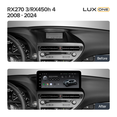 Установочный комплект Teyes Тиайс LUX ONE для Lexus RX270 3 RX450h 3 AL10 2008-2015 RX450h 4 AL20 2015-2024 12.3″ (A1)