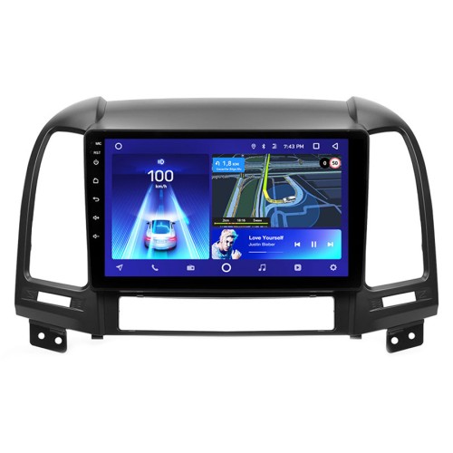 Штатная магнитола Teyes X1 Wi-Fi + 4G Hyundai Santa Fe 2 2006-2012 9" (2+32Gb)
