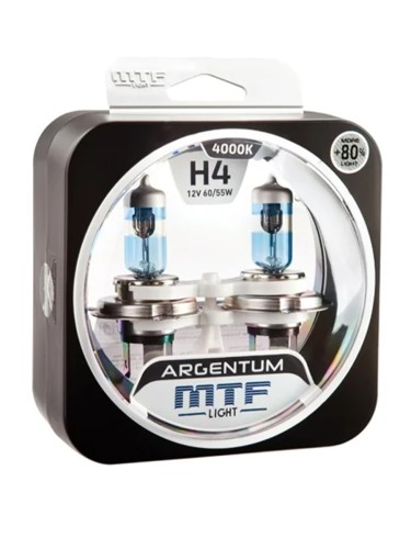 Галогенная лампа MTF Light Argentum H4 12V 60/55W 4000K (пара)