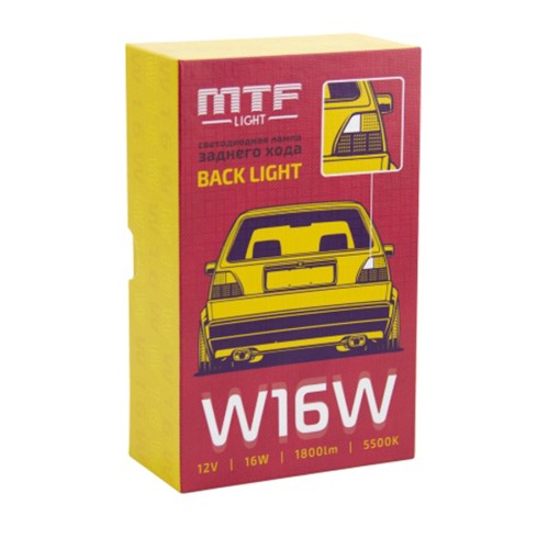 Светодиодная лампа MTF Light в фонарь заднего хода W16W Back Light (1шт)
