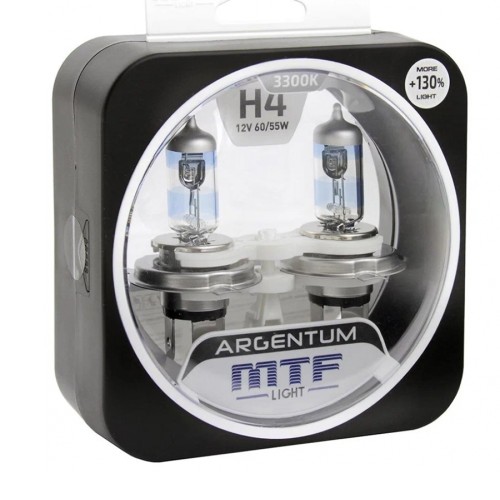 Галогенная лампа MTF Light Argentum H4 12V 60/55W 3300K (пара)