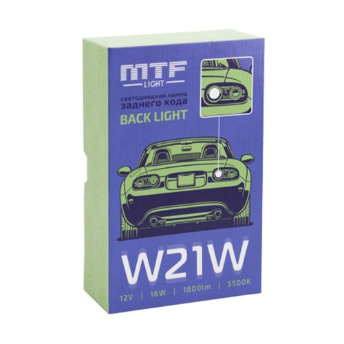 Светодиодная лампа MTF Light в фонарь заднего хода W21W Back Light (1шт)