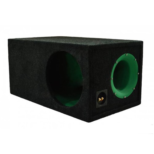 Короб под сабвуфер люкс 10" (25см) с трубой зеленый 46L (К.2.20.3)