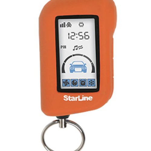 Чехол силиконовый для брелка StarLine A93 оранжевый