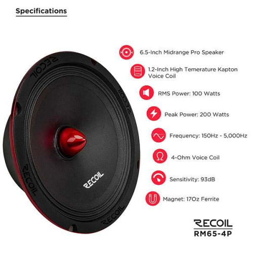 Recoil RM65-4P среднечастотная акустика 6,5" (16,5см) (пара)