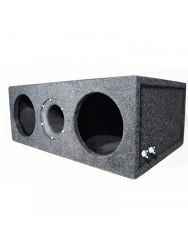 Короб под сабвуфер люкс 2*8" (20см) с трубой черный 58L (К.13)