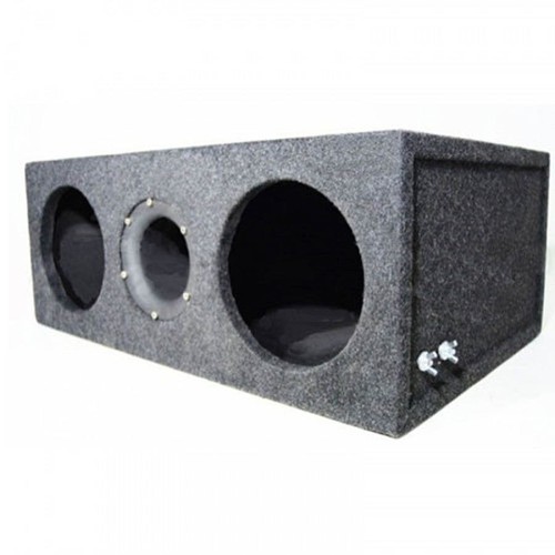 Короб под сабвуфер люкс 2*8&quot; (20см) с трубой черный 58L (К.13)