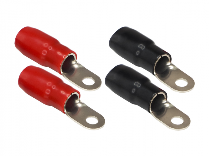 Клеммы силовые Aura ACN-R358/4 (2 красные + 2 чёрные)