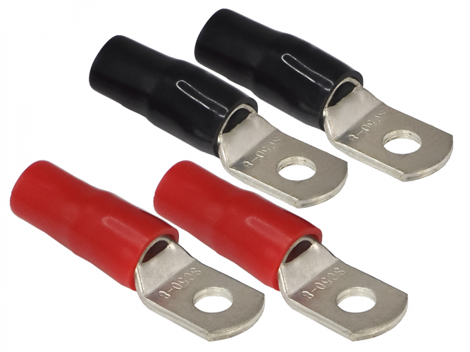 Клеммы силовые AuRa ACN-R508/4 (2 красных + 2 чёрных)