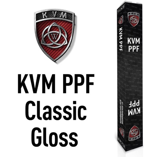 Антигравийная полиуретановая глянцевая пленка KVM TPU PPF Classic Gloss 1пог. м, ширина 0,3м