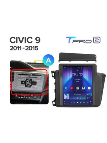 Установочный комплект Teyes TPRO 2 Honda Civic 9 FB FK FD DS 2011-2015