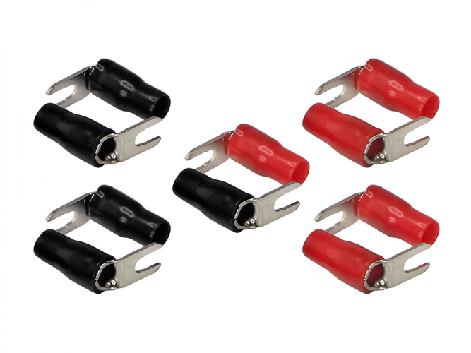 Клеммы силовые AuRa ACN-S114/10 (5 красных + 5 чёрных)