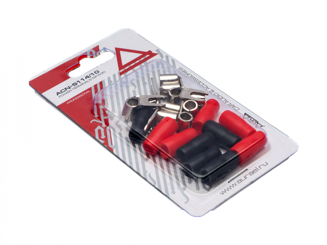 Клеммы силовые AuRa ACN-S114/10 (5 красных + 5 чёрных)