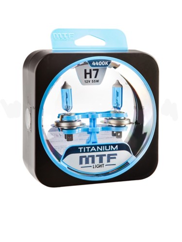 Галогенные автолампы MTF Light Titanium H7 4400K 55W 12V (пара)