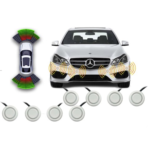 Комплект парктроников Teyes передние и задние для CC3 2K / CC3 / CC2 Plus / SPRO Plus / TPRO 2 / X1 white 8шт 