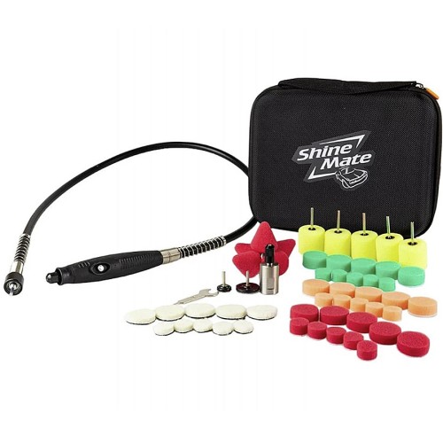 Shine Mate - гибкий вал для полировки труднодоступных мест (гибкий вал, подложка-держатель, полировальные круги, конусные полировальники)