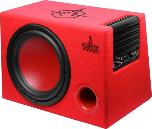 Активный автомобильный сабвуфер УРАЛ (Ural) АС-У12А КРАСНЫЙ
