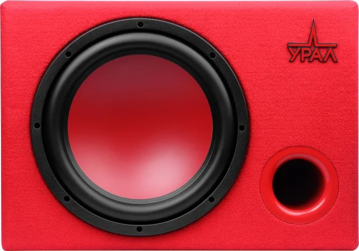 Активный автомобильный сабвуфер УРАЛ (Ural) АС-У12А КРАСНЫЙ