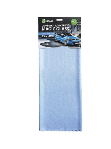 GraSS "Magic Glass" - микрофибра для протирки стеклянных поверхностей 40*50см, голубой