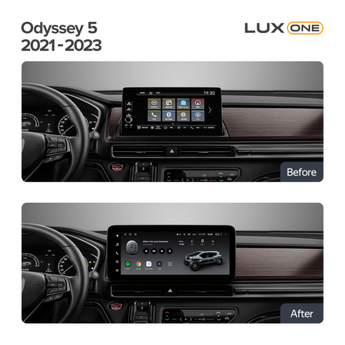 Штатная магнитола Teyes Тиайс LUX ONE (Round Corner) 12.3" 4+64G Honda Odyssey 5 2021-2023