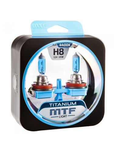 Галогенные лампы MTF Light H8 12V 35W Titanium 4400K (пара)