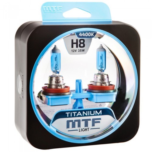 Галогенные лампы MTF Light H8 12V 35W Titanium 4400K (пара)