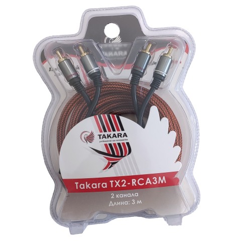 RCA кабель Takara TX2-RCA3M (2 канала, 3 метра)