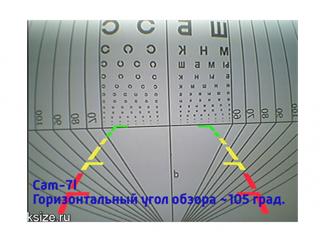 Камера заднего вида универсальная для использования с адаптерами в подсветку номера WS CAM-7L