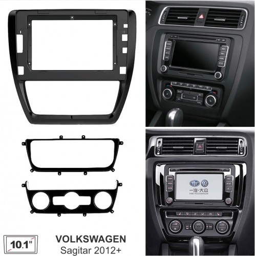 Переходная рамка для установки автомагнитолы Carav 22-043 VOLKSWAGEN Sagitar 2012-2019 / Jetta 2010-2018 10.1"