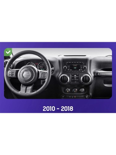 Штатная магнитола Teyes X1 Wi-Fi Jeep Wrangler 3 JK 2010-2017 (Left hand drive) 10.2" F2 L-15 авто с плоскими твитерами