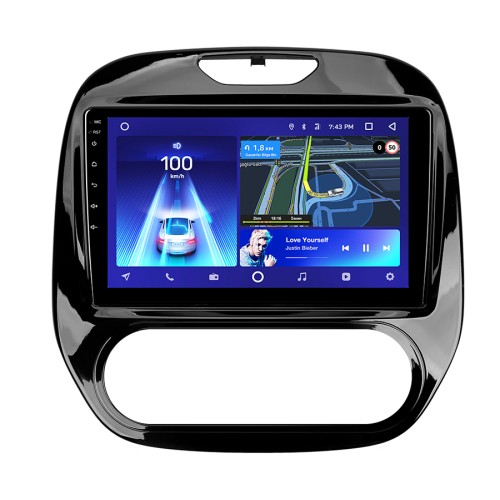 Штатная магнитола Teyes X1 Wi-Fi + 4G Renault Kaptur 2016-2019 9" (F1) для авто с кондиционером (2+32Gb)
