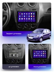 Штатная магнитола Teyes CC3L Ford Fiesta Mk VI 5 Mk5 2002-2008 9"