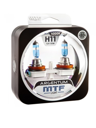 Галогенные лампы MTF Light H11 12V 55W Argentum 4000K (пара)