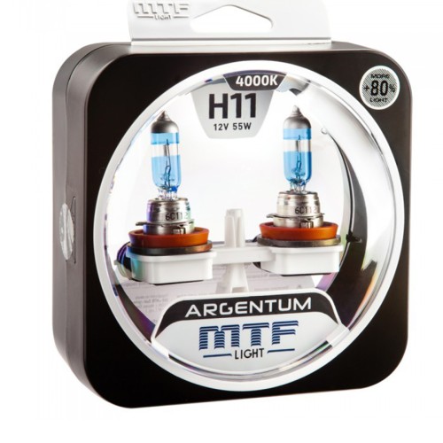 Галогенные лампы MTF Light H11 12V 55W Argentum 4000K (пара)
