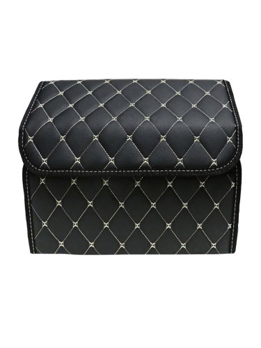 Сумка-органайзер в багажник авто 35*30*35см (фигурный ромб-черный/бежевый/черный)