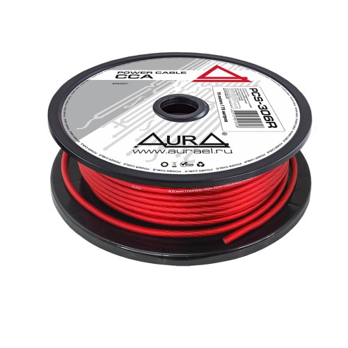 Силовой кабель AuRa PCS-306R 10AWG (6 мм2) 1м