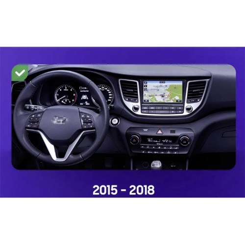 Штатная магнитола Teyes CC3 2K 360° Hyundai Tucson 3 (Left hand drive) 2015-2018 9" (Вариант В) авто со штатным монитором