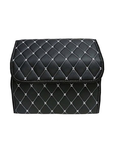 Сумка-органайзер в багажник авто 35*30*35см (фигурный ромб-черный/белый/черный)