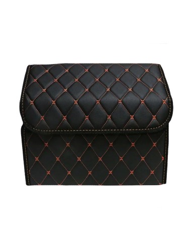 Сумка-органайзер в багажник авто 35*30*35см (фигурный ромб-черный/красный/черный) 